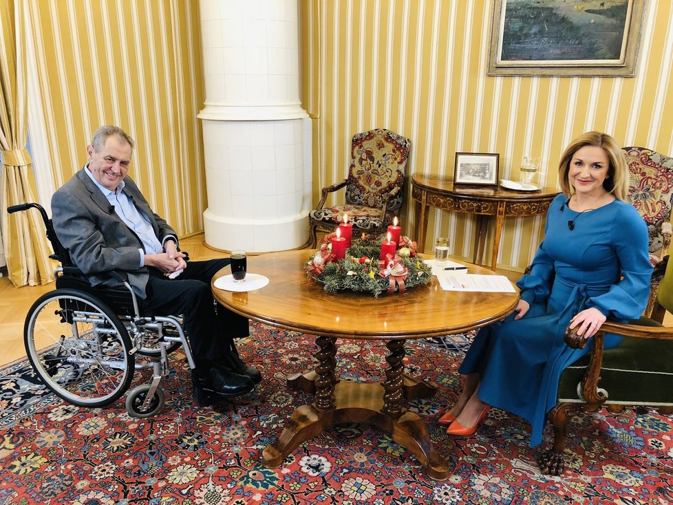 Prezident Miloš Zeman v pořadu Partie na Primě