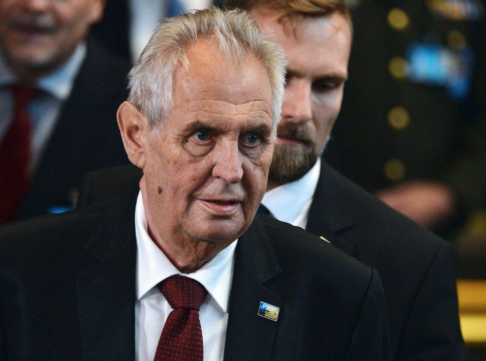 Miloš Zeman na summitu NATO