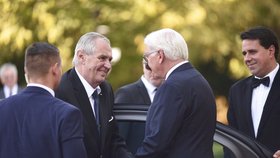 Český prezident Miloš Zeman a jeho německý protějšek Frank-Walter Steinmeier v Berlíně (21. 9. 2018)