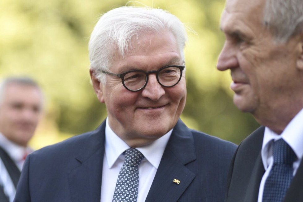 Český prezident Miloš Zeman a jeho německý protějšek Frank-Walter Steinmeier v Berlíně (21. 9. 2018)