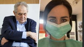 Miloš Zeman v nemocnici. Navštívila ho Alex Mynářová.