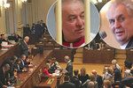 Poslanci mají jednat o výrocích Miloše Zeman ke kauze novičok. Prezident tvrdí, že se látka vyráběla a testovala v Česku. Tajné služby to popírají.