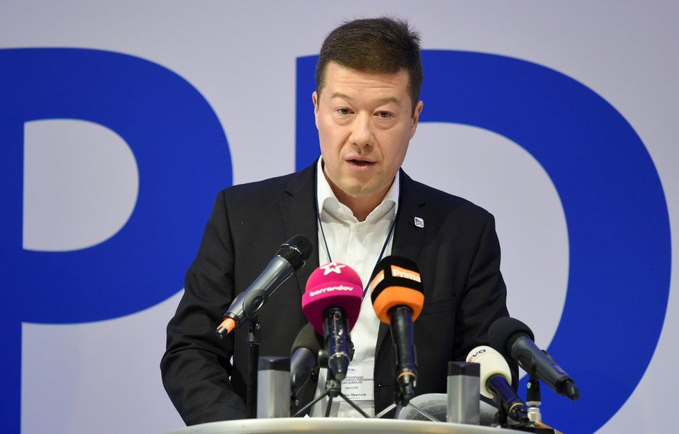 Tomio Okamura na sjezdu SPD