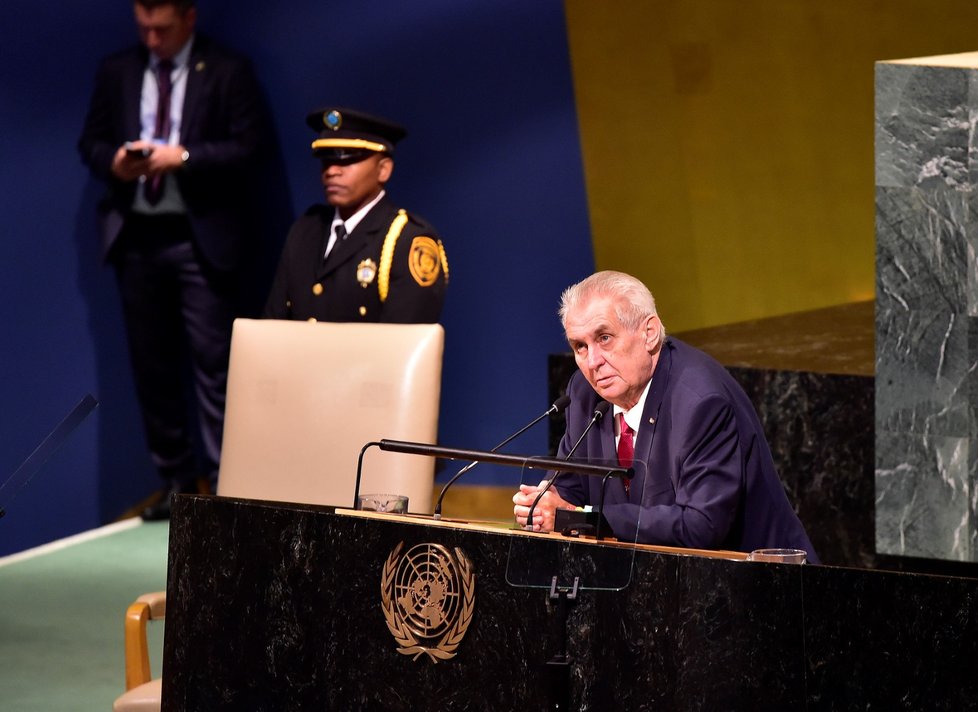 Zemanův projev v OSN v roce 2017