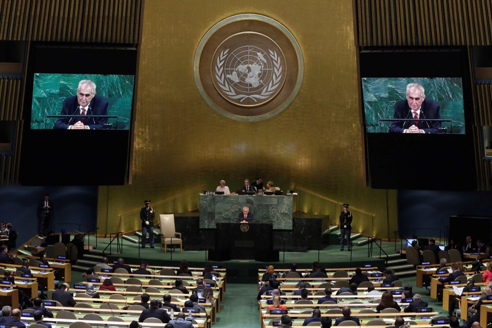 Zemanův projev v OSN v roce 2017