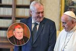 Prezident Zeman chválil u papeže kardinála Duku.