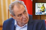 Prezident Miloš Zeman v pořadu Partie na TV Prima