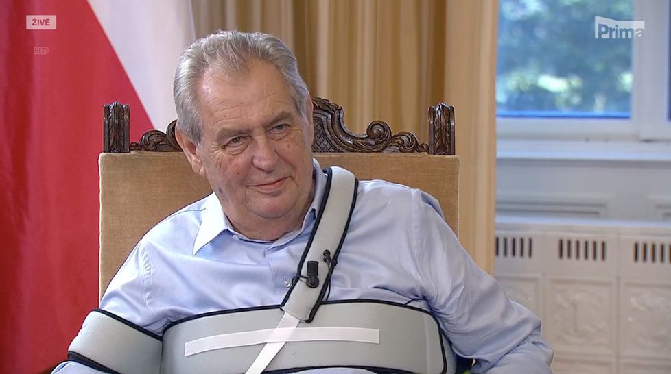 Prezident Miloš Zeman v nedělní Partii Terezie Tománkové FTV Prima (4. 10. 2020)