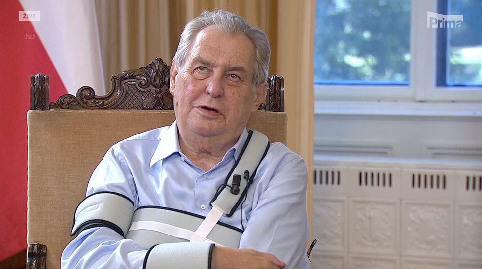 Prezident Miloš Zeman v nedělní Partii Terezie Tománkové FTV Prima (4. 10. 2020)