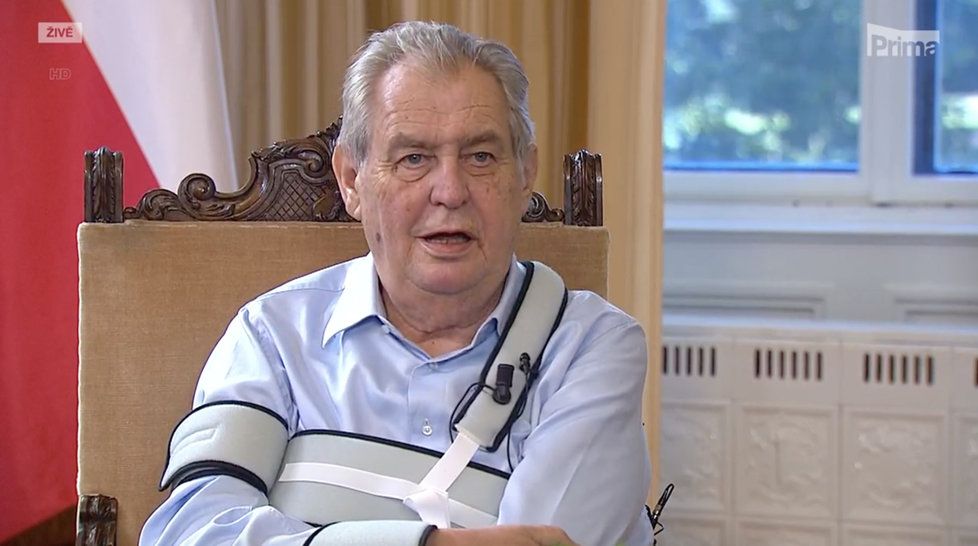 Prezident Miloš Zeman v nedělní Partii Terezie Tománkové FTV Prima (4. 10. 2020)