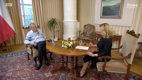 Prezident Miloš Zeman v nedělní Partii Terezie Tománkové FTV Prima (4. 10. 2020)