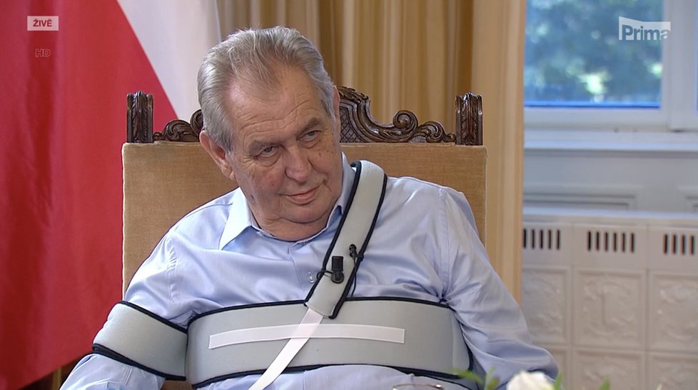 Prezident Miloš Zeman v nedělní Partii Terezie Tománkové FTV Prima (4. 10. 2020)