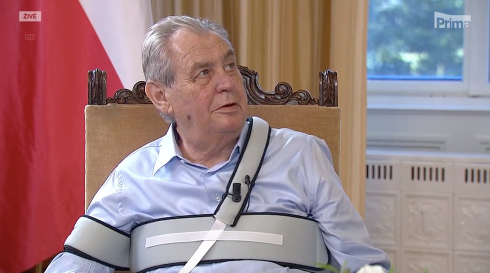 Prezident Miloš Zeman v nedělní Partii Terezie Tománkové FTV Prima (4. 10. 2020)