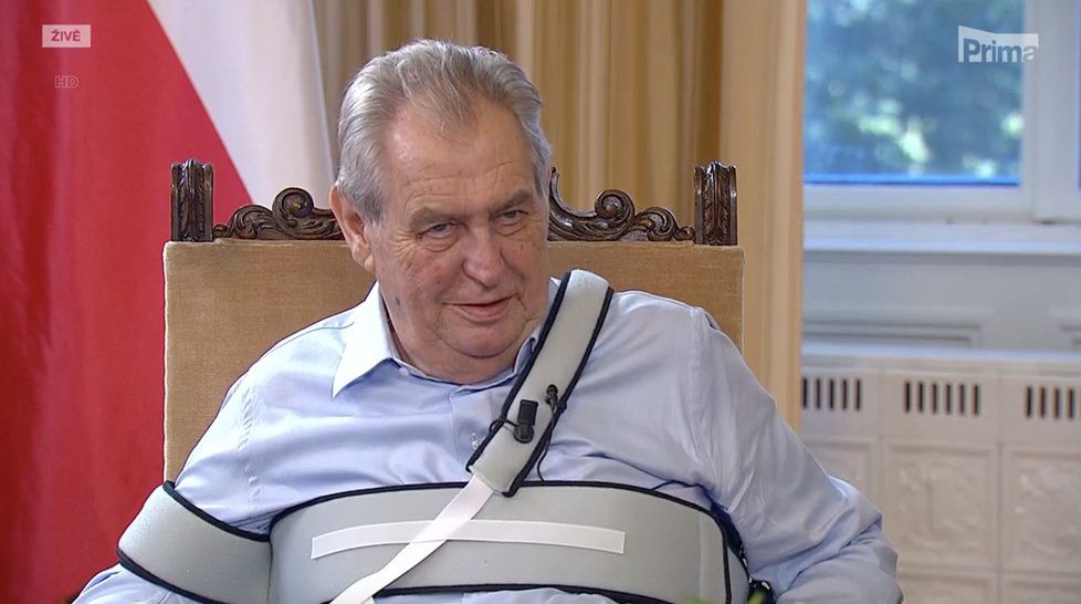 Prezident Miloš Zeman v nedělní Partii Terezie Tománkové FTV Prima (4. 10. 2020)