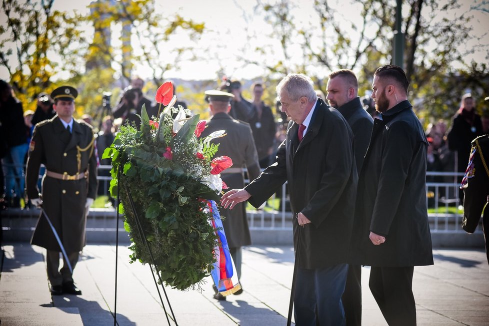 Pieta na Vítkově a prezident Miloš Zeman (28. 10. 2019)