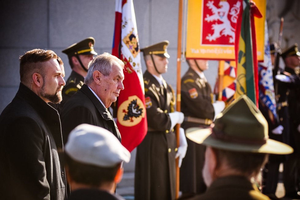 Pieta na Vítkově a prezident Miloš Zeman (28. 10. 2019)