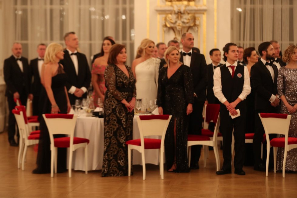Monika Babišová na pátém charitativním plese prezidenta republiky (10. 1. 2020)
