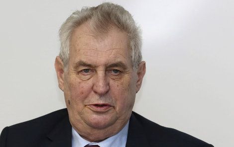 Prezident Zeman si prohlížel napíchnutou stránku.