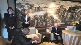 Český prezident Miloš Zeman a ruský prezident Vladimir Putin (27. 4. 2019)