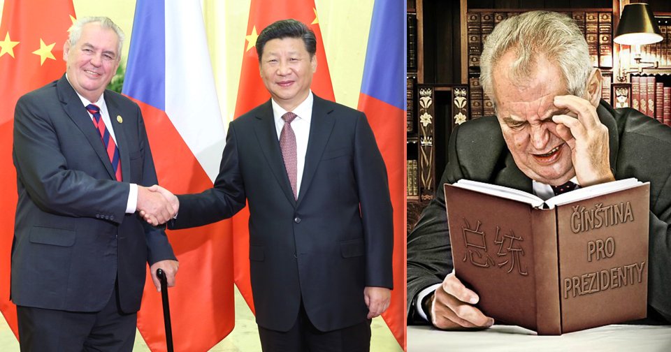 Na státní návštěvu Česka přijede už za dva týdny čínský prezident. Miloš Zeman proto chystá a určí se i čínsky!