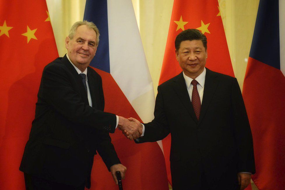 Prezident Miloš Zeman a jeho čínský protějšek Si Ťin-pchingem (28. 4. 2019)