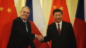 Prezident Miloš Zeman jedná se svým čínským protějškem Si Ťin-pchingem (28. 4. 2019)