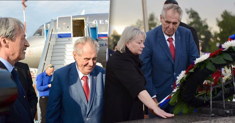 Prezident Miloš Zeman s manželkou Ivanou na státní návštěvě Izraele (25. 11. 2018)