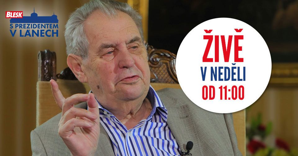 Prezident Miloš Zeman a pořad S prezidentem v Lánech se vrací v neděli 22. září.