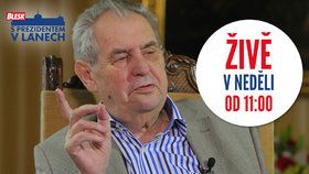 Prezident Miloš Zeman a pořad S prezidentem v Lánech se vrací v neděli 22. září.