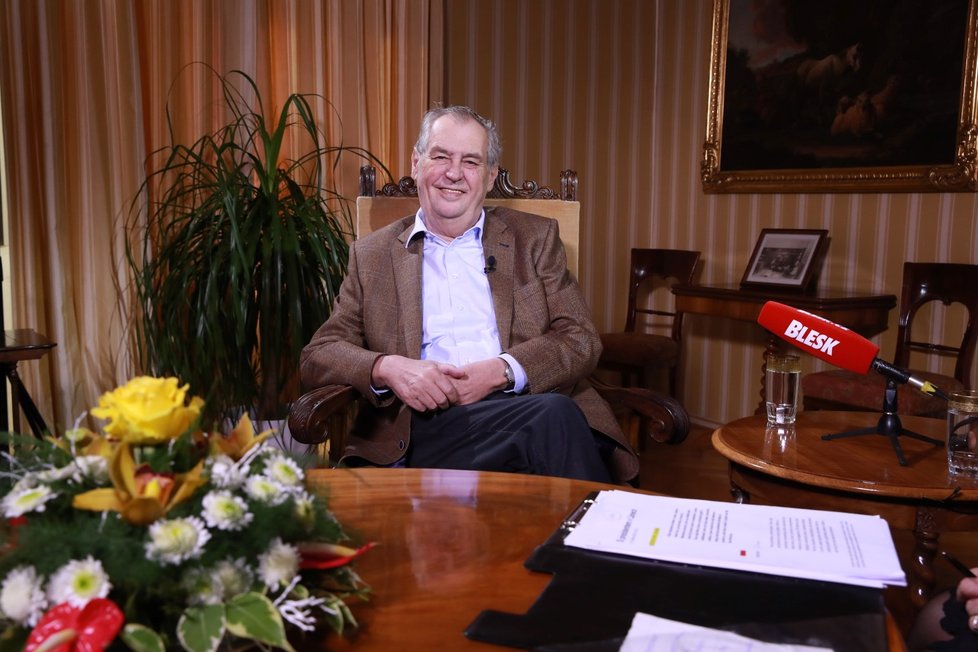 Miloš Zeman v pořadu Blesk.cz S prezidentem v Lánech (12. 1. 2020)