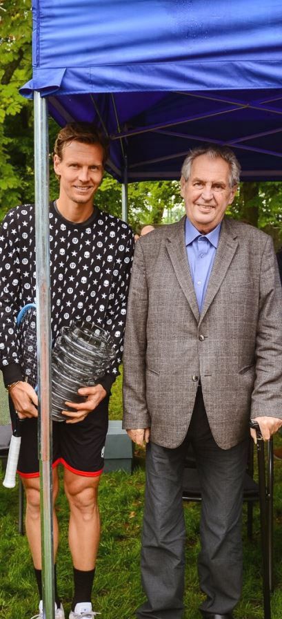 Tomáš Berdych s Milošem Zemanem na Lány Open 2019