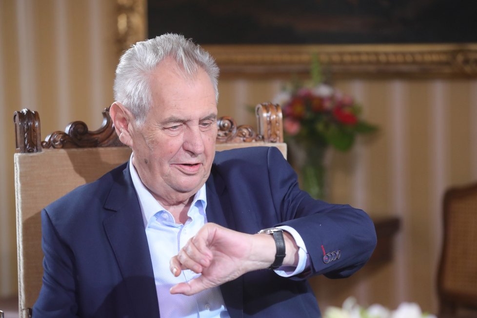 Prezident Miloš Zeman v pořadu Blesk.cz S prezidentem v Lánech (24. 6. 2018)