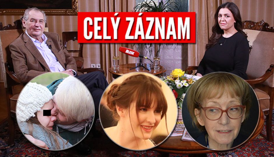 Prezident Zeman o Válkové, kauze Alexie, polibku dcery i tanci s Babišovou