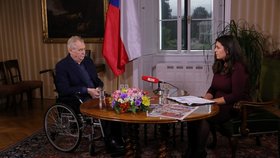 Miloš Zeman v pořadu Blesku S prezidentem v Lánech