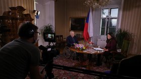 Miloš Zeman v pořadu Blesku S prezidentem v Lánech