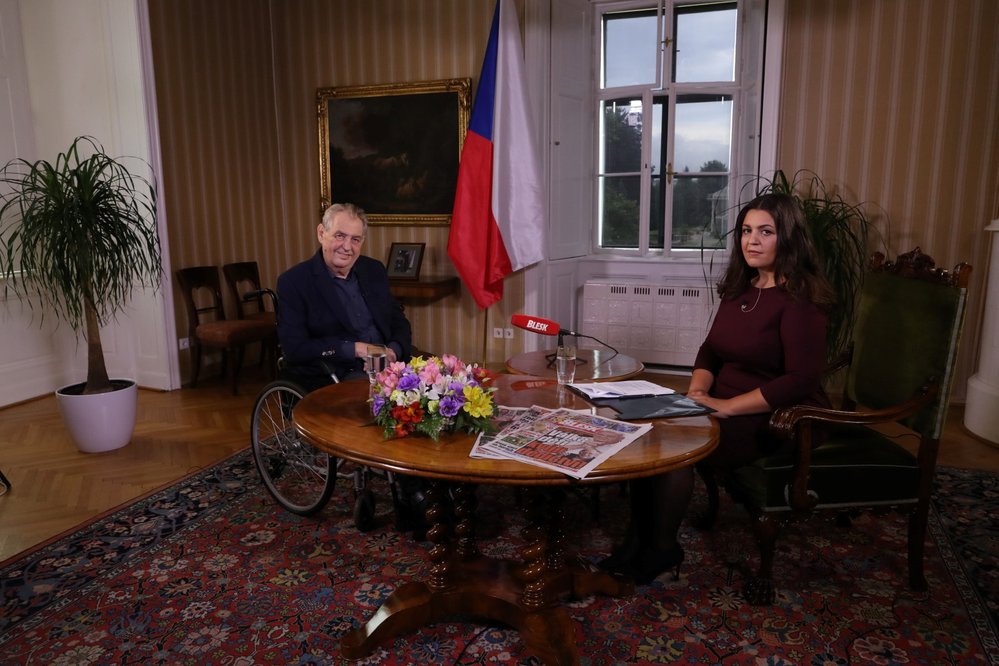 Miloš Zeman v pořadu Blesku S prezidentem v Lánech
