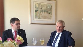 Prezident Miloš Zeman na tiskové konferenci v Chorvatsku