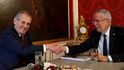 Prezident Miloš Zeman na státní návštěvě Rakouska, kde ho vítal Alexander Van der Bellen (3. 4. 2019) 
