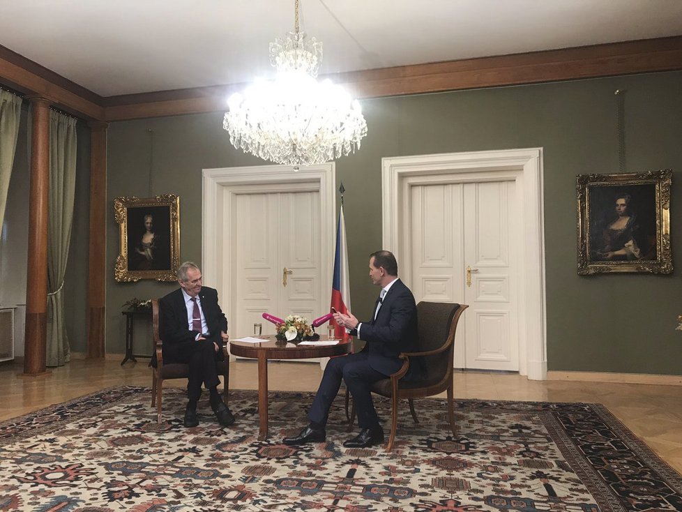 Prezident Miloš Zeman v Týdnu Jaromíra Soukupa (10. 1. 2019)