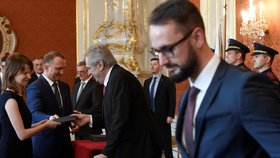 Prezident Miloš Zeman jmenoval 13. února 2020 na Pražském hradě 35 nových soudců