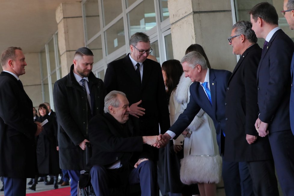 Miloš Zeman na návštěvě Srbska (30. 1. 2023)