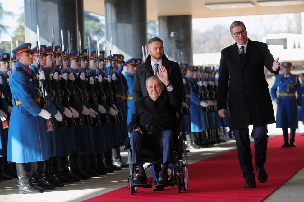 Miloš Zeman na návštěvě Srbska (30. 1. 2023)