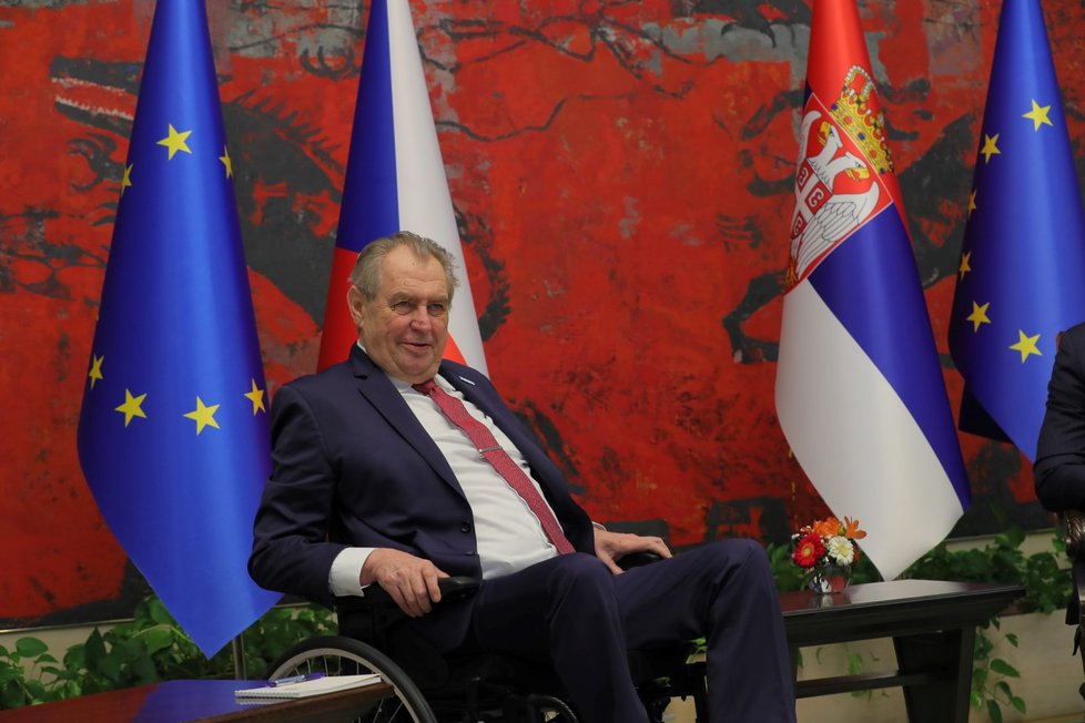 Miloš Zeman na návštěvě Srbska (30. 1. 2023)