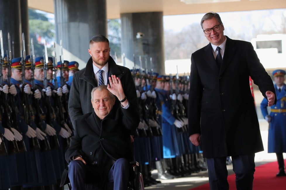 Miloš Zeman na návštěvě Srbska (30. 1. 2023)