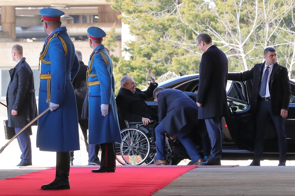 Miloš Zeman na návštěvě Srbska (30. 1. 2023)