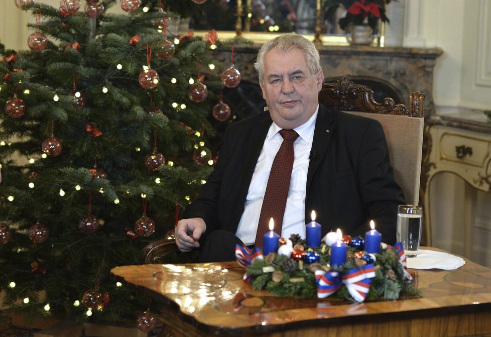 Prezident Miloš Zeman pronesl vánoční projev
