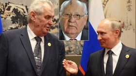Miloš Zeman se potká v Rusku jak s Vladimírem Putinem, tak Michailem Gorbačovem.