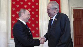 Prezidenti Vladimir Putin a Miloš Zeman