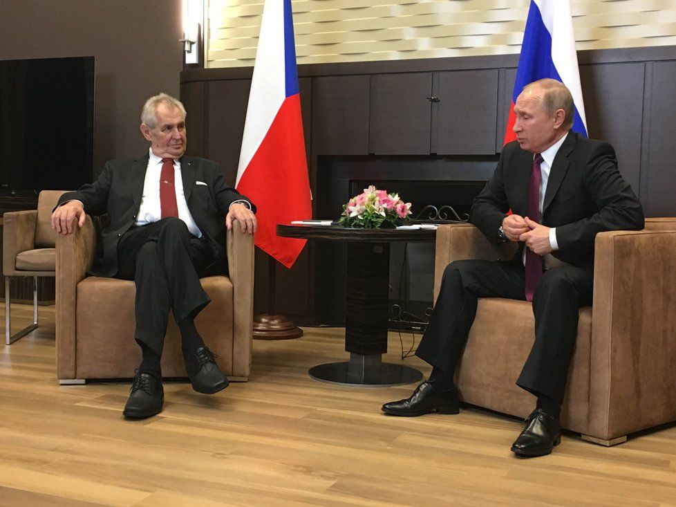 Ruský prezident Vladimir Putin a Miloš Zeman