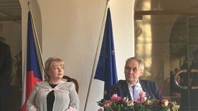 Prezident Miloš Zeman s manželkou Ivanou na návštěvě Rakouska.